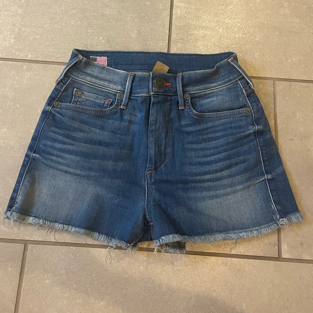 True Religion High Waisted Shorts
